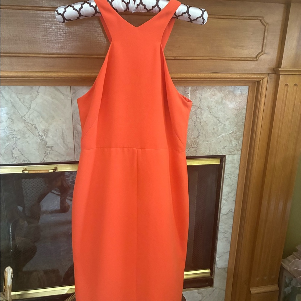 Calvin Klein Vibrant Orange Midi Dress